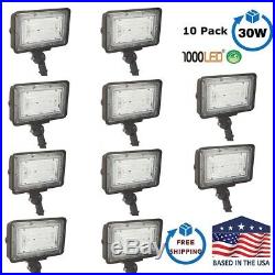 1000LED 10-PACK 30W LED Flood Light Waterproof Knuckle Lighting Daylight 5000K
