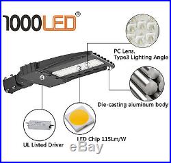 1000LED 60W LED Shoebox Light, Street Light, 5000K, AC110-277V Slip Fitter IP65