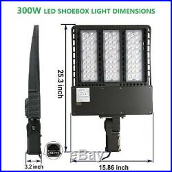 1000LED LED Parking Lot Light 300W(1000W Eq) IP66 Waterproof LED Shoebox Light