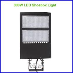 1000W MH/HPS Equiv 300W LED Shoebox, Parking Lot Light, Yoke/Wall/Trunnion Mount