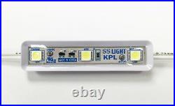 100PC/50FT 9cm 3 LED Module Package CRYSTAL WHITE KPL 12V DC SS Light Korea