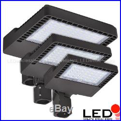 100W, 150W, or 300W LED Shoebox Area Light with Swivel Mounting Arm, ETL, 5500K