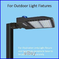 100W 200W 300W LED Parking Lot Shoebox Pole Light with Dusk-to-Dawn Photocell