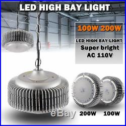 100W 200W LED High Low Bay Light Commercial Warehouse Gym Factory Shed Lighting