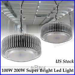 100W 200W LED High/Low Bay Lights Commercial Warehouse Factory Shop GYM Lighting