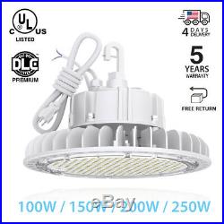100W-250W UFO LED High Bay lights Warehouse dimmable IP65 factory shop lighting