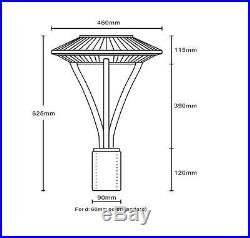 100W LED Circle Area Street Light 5000K Daylight IP65 Outdoor Post Top Pole Lamp