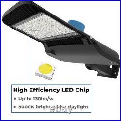 100W Led Parking Lot Light Dusk to Dawn Led Shoebox Area Light Photocell 5000K