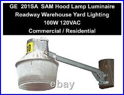 100W Outdoor Street Roadway Parking Yard Commercial Rural Hood Light GE 201 SAM