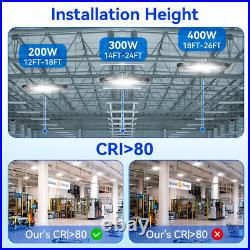 100W UFO High Bay LED Lights, Highbay with US Plug Commercial Bay Lighting 10PCS