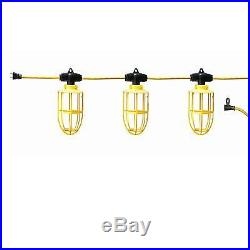 100 Ft Construction Light Bulb String 12/3 Heavy Cord Alert Stamping TLS-100