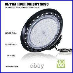 100 Watts UFO LED Light High Bay 5000K Warehouse Industrial Lighting AC 100-277V
