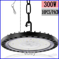 10PACK 300W UFO Led High Bay Light Commercial Warehouse Factory Lighting Fixture