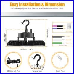 10PACK Led UFO High Bay Light US PLUG 200W 30000LM Industrial Gym Warehouse Lamp