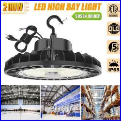 10PACK Led UFO High Bay Light US PLUG 200W 30000LM Industrial Gym Warehouse Lamp