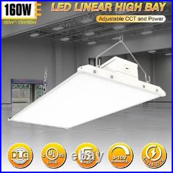 10PCS 160W LED Linear High Bay Shop Light UL Listed Adjustable 3500K/4000K/5000K