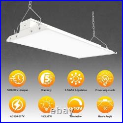 10PCS 160W LED Linear High Bay Shop Light UL Listed Adjustable 3500K/4000K/5000K