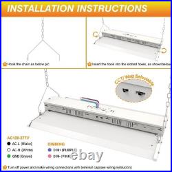 10PCS 160W LED Linear High Bay Shop Light UL Listed Adjustable 3500K/4000K/5000K