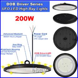 10PCS 200W UFO LED High Bay Light Industrial Commercial Garage Ceiling Led Light