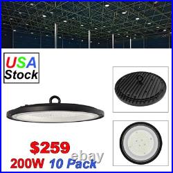 10PCS UFO Led High Bay Light 200W Commercial Industrial Warehouse Gym Shop Light