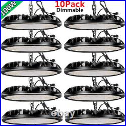 10Pack 100W LED UFO High Bay Lights Super Bright Warehouse Factory Shop Light US