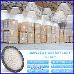 10Pack 100W UFO LED High Bay Light Factory Warehouse Commercial Industrial Light