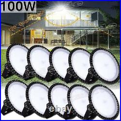 10Pack 100W UFO Led High Bay Light 100 Watts Commercial Warehouse Factory Lights