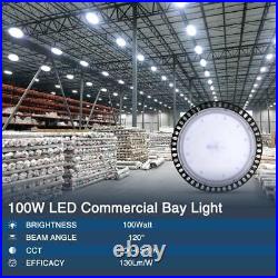 10Pack 100W UFO Led High Bay Light 100 Watts Commercial Warehouse Factory Lights