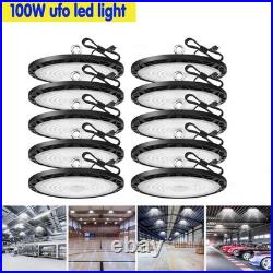 10Pack 100W UFO Led High Bay Light Warehouse Factory Commercial Industrial Light