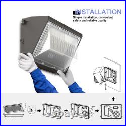 10Pack 120W Led Wall Pack Light Dusk to Dawn Commercial Outdoor Security Light