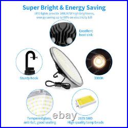 10-Pack 200W UFO LED High Bay Lights - 30000LM, 120° Beam, 1-10V Dimmable - For Warehouse Garage Industrial