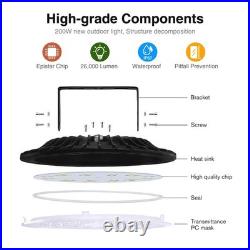 10Pack 200W 200 Watt UFO LED High Bay Light Commercial Bay Lighting Garage Lamp