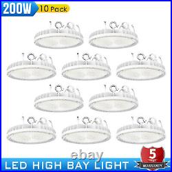 10Pack 200W UFO LED High Bay Light Dimmable Factory Warehouse Shop Lights? 5000K