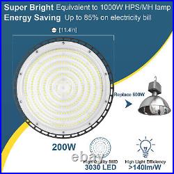 10Pack 200W UFO Led High Bay Light Commercial Industrial Warehouse Light Fixture
