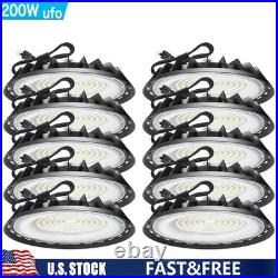 10Pack 200W UFO Led High Bay Light Industrial Commercial Warehouse Factory Light