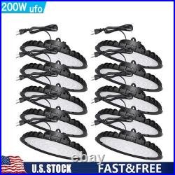10Pack 200W UFO Led High Bay Light Warehouse Factory Commercial Industrial Light