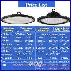 10Pack 200 Watt Led UFO High Bay Light Industrial Factory Warehouse Garage Light