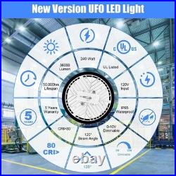 10Pack 240W UFO LED High Bay Light Factory Warehouse Commercial Lighting 36000LM