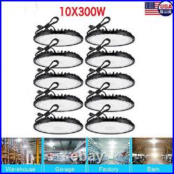 10Pack 300W Led UFO High Bay Light Industrial Commercial Warehouse Factory Light