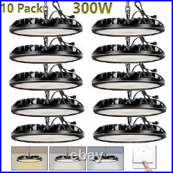 10Pack 300W UFO LED High Bay Light Commercial Warehouse Factory Lighting Fixture