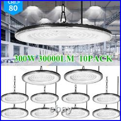 10Pack 300W UFO LED High Bay Light Work GYM Warehouse Industrial Garage Lights