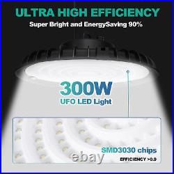 10Pack 300W UFO LED High Bay Light Work Warehouse Industrial Light Shop Light