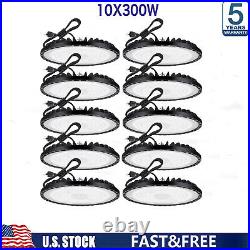 10Pack 300W UFO Led High Bay Light Commercial Industrial Warehouse Factory 6000K