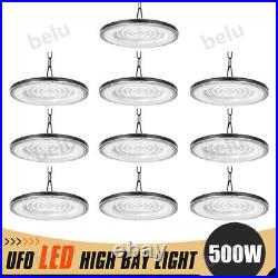 10Pack 500W UFO Led High Bay Light Commercial Warehouse Factory Lighting Fixture