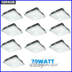 10Pack 70 Watt LED Ceiling canopy Light Fixture 5500k Daylight 110-277V High Bay