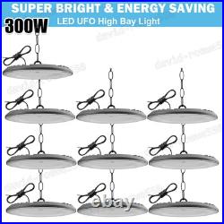 10Pack LED 300W UFO High Bay Lights Warehouse Factory Shop GYM Lamp Super Bright