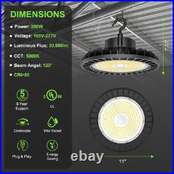 10Pack LED High Bay Shop Light 200W Warehouse Industrial Grade UL Listed 30000lm 10Pack LED High Bay Shop Light 200W Warehouse Industrial Grade UL Listed 30000lm