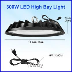 10Pack UFO LED High Bay Light 300W Commercial UFO HighBay Lighting with US Plug