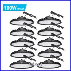 10Pack UFO Led High Bay Light 100W Commercial Industrial Garage Gym Light 6000K