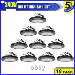 10Pack UFO Led High Bay Light 240W Warehouse Commercial Industrial Lighting IP65